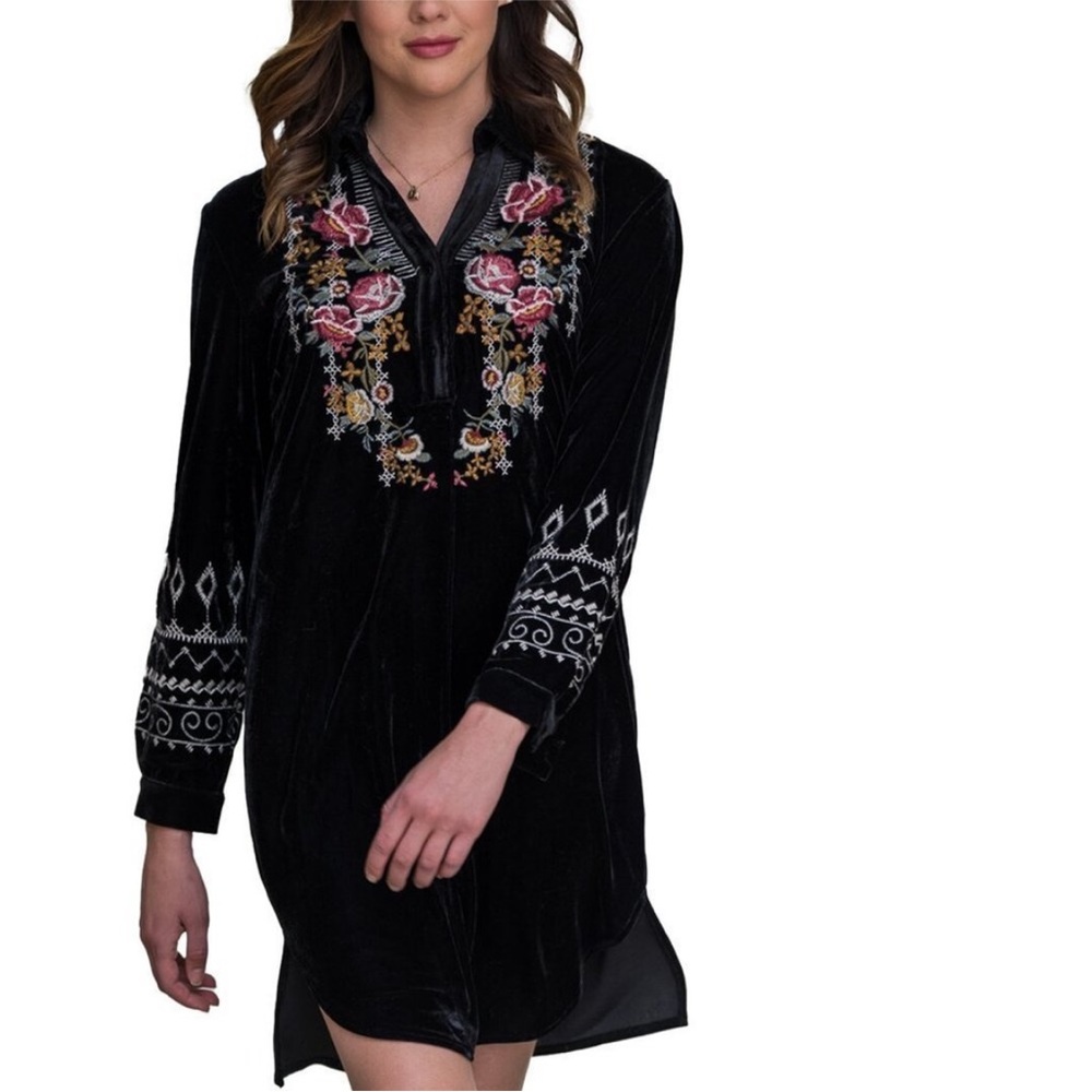 Johny Was PAPARAZZI Mini Dress embroidered size small